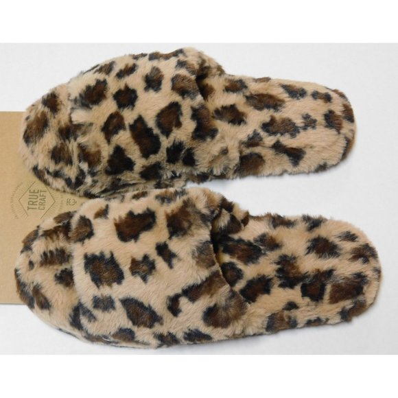 True Craft Cozy Animal Print Slippers MEDIUM 7-8 - Picture 4 of 4